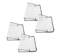 iplusmile Housse de Dossier Transparente Surface Lisse 4 Pièces en PVC Protection Chimique Facile à Installer Design Carré pour Chaise de Coiffure pour Salon de Beauté et Barbiers