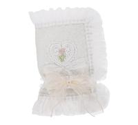 iplusmile Housse de Tissu Lavable avec Décoration Dentelle Blanche Protection Pratique pour Carnet avec Lien Aléatoire Couverture pour Journaux
