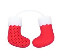 iplusmile Infuseur à Thé en Silicone Forme Chaussette de Noël Passoire Filtre Feuilles de Thé Portable Compatible Tasse et Théière Accessoire Original pour Tea Party et Infusion Facile