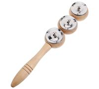 iplusmile Instrument De Musique à Percussion Pour Garçon Fille Cloches à Main Bois Lisse Tambourin Grelots Pour Éveil Musical Et Apprentissage Du Rythme