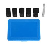 iplusmile Jeu de 6 Extracteurs d'Écrous Endommagés en Acier Chrome-Molybdène Douilles Antidérapantes Multi-Tailles pour Extraction Précise de Boulons Arrondis Outil de Réparation