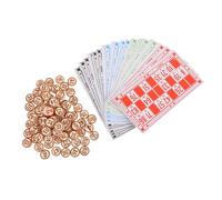 iplusmile Jeu de Bingo avec et Cartes Numérotées Accessoires de Société Portables pour Fête et Éducation Jeu de Familial