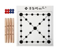 iplusmile Jeu de Société Coréen Traditionnel en Bois Robuste 1 Set pour Nouvel an et Réunions Familiales Jeu D’Élimination Retournement de Plateaux pour Activités en Intérieur et