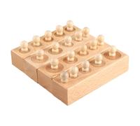 iplusmile Jeu Éducatif Blocs Cylindres Bois pour Garçon Fille Éveil Montage Sensoriel Développement Motricité Fine et Discrimination Visuelle Adapté Garçons Filles Dès Ans