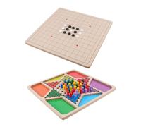 iplusmile Jeu Gobang et Dames Bois pour Garçon Fille Table de Jeu Educative et Colorée Coordination Main-Oeil et Esprit de Compétition