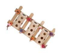 iplusmile Jouet Créatif en Bois pour Perroquet Et Perruches, Seau d'alimentation Suspendu, Robuste Et Artisanal, Taille Moyenne, pour Cage à Oiseaux Et Entraînement des Petits Oiseaux