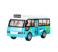 iplusmile Jouet De Simulation De Bus Scolaire Lumineux Et Sonore pour Garçon Et Filles, Modèle Compact, Plastique Bleu Spatial, Jouet Éducatif pour Développement Cognitif Et Coordination Main-œil