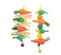 iplusmile Jouets à Mâcher Lot de 2 en Corde de Paille pour Hamster et Lapin Formes Uniques pour Changer Le Comportement de Mastication Couleur Aléatoire Lors du Jeu