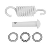 iplusmile Kit à Suspendre pour Fauteuil Hamac Ressort Blanc, Crochet Pivotant et Amortisseur pour Balancelle Extérieure, Goupille et Quincaillerie Résistante pour Usage Jardin