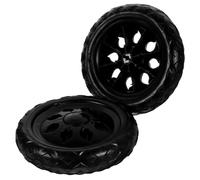 iplusmile Kit De 2 Roues De Rechange Noires Pour Chariot De Supermarché, Roulettes Pivotantes Compactes Compatibles Caddie Et Fauteuil Roulant, Accessoires Solide Pour Courses Et Dépannage