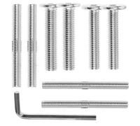 iplusmile Kit de Boulons Filetés M8 M10 en Acier Clé Hexagonale pour Montage de Poteau à Gratter, Comprend Vis à Double Extrémité et Vis à Tête Plate pour Accessoires Griffoir