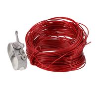 iplusmile Kit de Câble en Acier de 40 M Treuil à Cliquet en Aluminium pour Couverture de Piscine D’Hiver Système de Tension Robuste pour Piscine Hors Sol Protection Vents et Débris