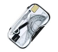 iplusmile Kit de dessin 8 pièces pour étudiants, règle triangulaire multifonction, compas précis, gomme incluse, outils géométriques durables pour tracé et dessin scolaire