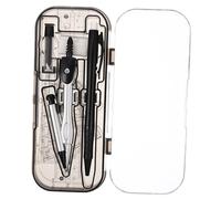 iplusmile Kit de Géométrie Compas Métallique avec Règle Équerre et Transporteur Antidérapants pour Dessin Technique et Cours de Mathématiques Scolaires
