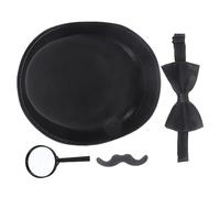 iplusmile Kit Enquête Complet avec Chapeau Moustache Nœud et Loupe Accessoires Cosplay Légers et Confortables pour Fêtes Halloween et Jeux de Rôle