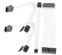 iplusmile Kit Extension Câble Alimentation PC avec Peignes Câbles Modulaires Broches Compatibles Bloc d'alimentation pour DIY Ordinateur
