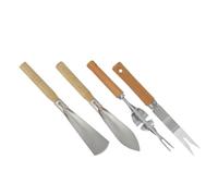 iplusmile Kit Jardinage Acier Inoxydable avec Manches Truelles Multifonctions pour Plantation Désherbage et Travail Sol Outil et Ergonomique pour Petit Jardin