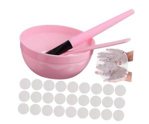 iplusmile Kit Masque Visage Complet avec Bol Pinceaux Doux et Racloir Outil de Soin Peau Réutilisable pour Fabrication DIY Léger et Facile à Nettoyer pour Soins Du Visage et Cadeaux