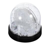 iplusmile Kit pour Boule à Neige Soi-même avec Papier Sublimation Vierge, Décoration de Fête en Plastique Noir, pour Maison et Noël
