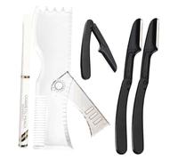 iplusmile Kit Professionnel de Coiffure de Barbe Réutilisable Peigne Sculptant Portable et Ergonomique pour Entretien et Voyage