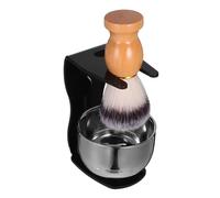 iplusmile Kit Rasage Homme Complet avec Bol à Raser Inox et Support Brosse Brosse Poils Naturels pour Barbe pour Soin et Nettoyage Quotidien