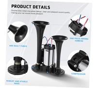 iplusmile Kit Trompette Double Trompe Air Klaxon Puissant pour Camion Voiture Bateau Installation Facile avec Accessoires