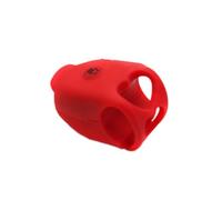 iplusmile Klaxon Électrique de Vélo 50017, Son Clair, 6 Modes, Rouge | Silicone, Résistant Pluie et Intempéries, Anneau Inclus, pour Vtt et Vélo, Montage Guidon