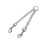 iplusmile Laisse Design Mode pour Chien et Chiot Double Tête Inoxydable Argenté Ne Blesse Pas Le Cou pour Fournitures pour Animaux de Compagnie