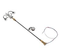 iplusmile Lampadaire Miniature Noir 1/75 pour Modélisme Ferroviaire, Éclairage Paysager de Cour, Lampe Décorative pour Maison Miniature, Accessoires pour Train Ho et Table de Sable