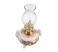 iplusmile Lampe À Pétrole, Lampe À Huile D'autel, Lanterne Tempête Classique en Verre, Lanterne Vintage pour Décoration De Table, Éclairage De Secours