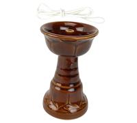 iplusmile Lampe à Pétrole Vintage Céramique avec Mèche Lampe à Huile Décorative Résistante Au Vent pour Temple Maison Urgence et Ambiance Chaleureuse