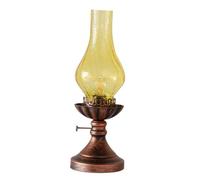 iplusmile Lampe De Bureau à Pétrole Vintage Créative, Taille Compacte, Teinte Chromée, Lumière Douce Non Éblouissante, Adaptée à La Décoration Intérieure, pour Chambre Et Bureau