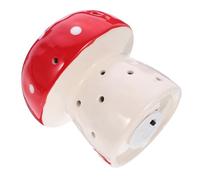 iplusmile Lampe de Chevet Champignon Céramique Tactile Lumière Douce pour Chambre et Bureau Petite Veilleuse Décorative Chaleureuse et Pratique