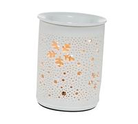 iplusmile Lampe Parfumée Céramique avec Motif Rond Brûleur Dhuiles Essentielles pour et Veilleuse Dintérieur Décoration pour Chambre et Salon
