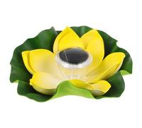 iplusmile Lampe Solaire De Paysage à Fleurs Lotus Flottante pour Jardin Et Étang, Éclairage Décoratif Jaune, Matériau Pc Solide, Lumière LED Étanche, Ambiance Paisible Extérieure