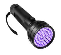 iplusmile Lampe Torche UV LED Noir Résistante Aluminium pour Détection Fluorescente et Contrôle Sécurité Compacte et Antidérapante avec Lanière de Transport