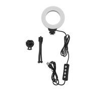 iplusmile Lampe Vidéoconférence LED avec Anneau Lumineux Trépied Portable pour Éclairage Uniforme sans Ombre pour Diffusion Vidéo et Appels Ligne