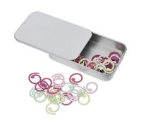 iplusmile Lot 51 Marqueurs de Tricot en Métal Spirale Multicolores Anneaux Circulaires Amovibles pour Crochet Boîte de Rangement Incluse Accessoires Tricot et Couture pour Projets DIY