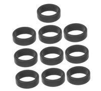 iplusmile Lot De 10 Anneaux En Silicone Lisse Pour Hommes, Bagues Élastiques Sportives, Taille 11 Noire, Protection Extérieure Et Confort Pour Activités Physiques