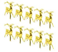 iplusmile Lot de 10 Ballons de Fête en Aluminium Doré de Renne 815 X 50 CM Décoration de Noël Gonflable Accessoires pour Sapin Table et Ambiance Festive