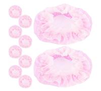 iplusmile Lot de 10 Filets à Chignon en Maille Rose Doux et Confortable, Accessoires pour Cheveux de Ballet, Design Invisible et Solide pour Filles