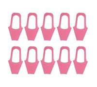 iplusmile Lot de 10 Paquet à Bouquets de Fleurs en Papier Kraft Résistant, Petits Paquet Décoratifs avec Poignées, Couleur Rose Fuchsia, Étanches, Emballage pour Saint-valentin et Occasions