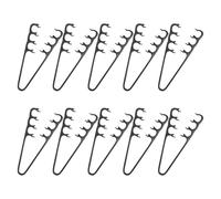 iplusmile Lot de 10 Peignes à Dents Larges pour Coiffage Volumisant Outil de Texture de Cheveux Antistatique Noir Peigne à Cheveux pour Donner du Volume aux Racines Adapté à Tous Types