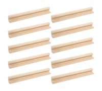 iplusmile Lot de 10 Plateaux à Dominos en Bois Naturel 17 CM Supports Porte-Pièces de Jeu de Société pour Mexican Train Étagères de Rangement Robustes pour Dominos et Cartes à Jouer