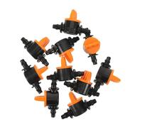 iplusmile Lot de 10 Vannes D'arrêt Mini 4/7 Mm en Abs pour Irrigation Goutte à Goutte Jardin, Balcon Contrôle Précis du Débit, Raccord Microtubes Solide Et Faciles à Installer