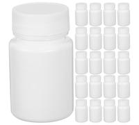 iplusmile Lot de 100 Flacons à Pilules Étanches en Plastique PE 30 Ml Blanc - Petits Contenants pour Remède Pilulier de Voyage Compact pour Comprimés Gélules et Vitamines