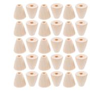 iplusmile Lot de 100 Perles en Bois Forme Cône Kit de Perles DIY pour Bracelets Accessoires D’Artisanat Créatif Garçon et Filles Matériau Solide et Sûr Éveil et Loisirs Créatifs