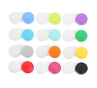 iplusmile Lot de 12 Étuis pour Lentilles De Contact en Plastique Portable, Compartiments Double Et Codes Alphabétiques, Organisateur Compact Étanche pour Voyage Et Usage Quotidien