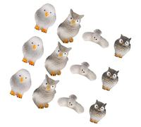 iplusmile Lot de 12 Figurines Miniatures de Hiboux en Résine Décoration de Micro-Paysage Ornements Animaux pour Maison Bureau et Jardin Modèles Compacts et Adorables pour Présent