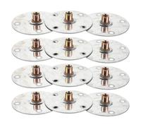 iplusmile Lot de 12 Plaques de Fixation Métalliques Épaisses 7X7 CM Connecteur M8 Kit de Fixation pour Pieds de Meubles Clips Robustes pour Canapés Chaises et Tables pour Réparation et